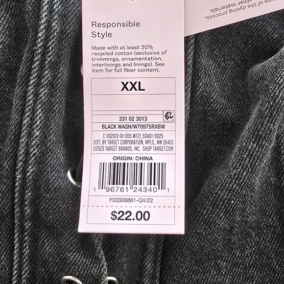 NWT - Denim Crop Tank Top, Size: XXL - Picture 9 of 12